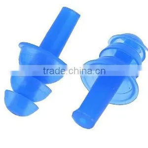 Adults Pairs Blue Swimming Silicone Ear Plugs thumbnail-1