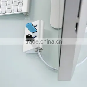 Top Grade Usb Por Hub Suppliers, Aluminum 4 Port Usb 3.0 Hub (30" Cable) thumbnail-2