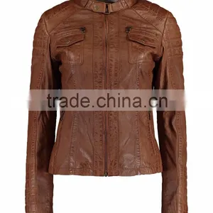 Ladies Leather Jacket Style-PW0876 thumbnail-1