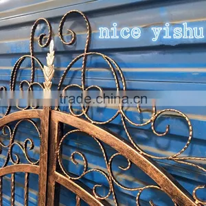 China Wholesaler New Design Iron Main Gate Iron Pipe Gate Design thumbnail-1