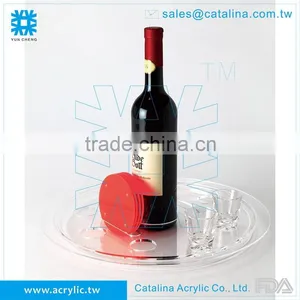 Acrylic Christmas & Wedding Decoration Catering Equipment Plastic Wine Serving Tray thumbnail-5