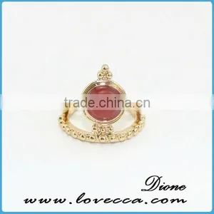 Latest Imitation Green Gemstone Ring Women Jewelry From Guandong thumbnail-2