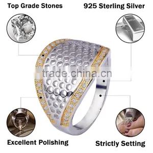 2015 Fashion 925 Sterling Siver Ring Micro Zircon Ring for Men thumbnail-2