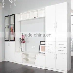 Wood Combination TV Cabinet With Wall Cabinet and Storage Cabinet thumbnail-2
