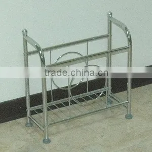 Chrome Metal Magazine Display Rack Holder Office Furniture thumbnail-1