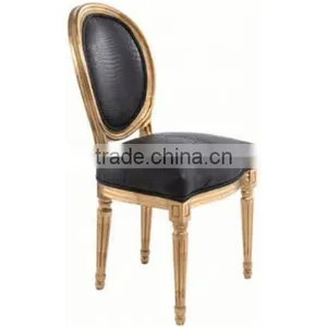 Antique Design Round Back Hotel Furniture Solid Wood Chair Louis Chair thumbnail-1