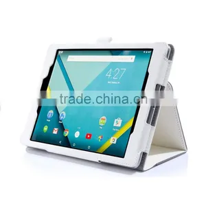 Automatic Wake Sleep Function Flip Leather Cover Case With Elastic Hand Strap for Google Nexus 9 thumbnail-2