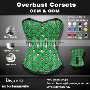 Cheap Steel Boned Lace Printing Corset Body Shaper Waist Training Corsets thumbnail-6