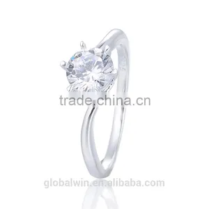 Crystal Gemstones Ring Free Sample Wholesale Custom Engraving With 6 Prongs Mexican Wedding Rings Gemstones Ring For Women thumbnail-1