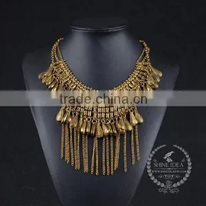 High Quality Vintage Rhinestone Chunky Statement Necklace Tin Alloy Fashion Women Pendant Necklace 6390103 thumbnail-2