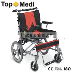 Good Quality Lightweight Aluminum Electric Wheelchair With Drop Back Handle thumbnail-1