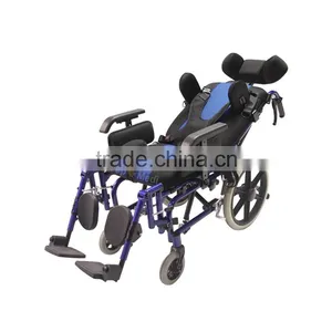 Hot Sale Folding Manual Steel Wheelchair for Handicapped Reclining Wheelchair for Cerebral Palsy Children thumbnail-5