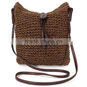 Small Woven Shoulder Bags Straw Summer Women Weave Burlap Jute Pouches Beach Travel Handbag thumbnail-6