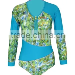 (Fashionable )Women's Long Sleeve Sublimated Rash Shirt thumbnail-1