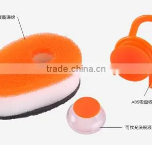 Soap Sponge Brush Cleaning Brush With Sponge,soap Dispenser Scrubber thumbnail-1