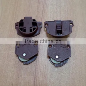 Plastic Wardrobe Sliding Door Hardware Fittings for Light Duty Wood Cabinet Door thumbnail-1