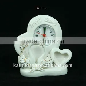 Handmade Ceramic Desktop Clock for Home Decor thumbnail-1