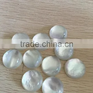 White Mop Cabochons With Epoxy Resin thumbnail-1