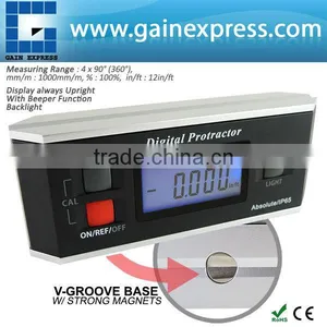 Digital Angle Finder Level Protractor Inclinometer Magnetic V-Groove 0~360 Degree With Backlight Industrial Automotive Use thumbnail-1