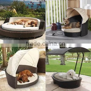 Latest Design Patio Pet Furniture All Weather Wicker Luxury Dog Bed thumbnail-3