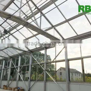 Aluminum Frame Glass Greenhouse PC Greenhouse With Aluminum Structure Single Span With Automatic Ventilation Greenhouse thumbnail-4