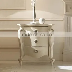 European Style Concise Design White Color Bedroom Night Stand thumbnail-1