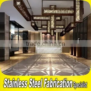 Custom Made Interior Stainless Steel 5 Star Hotel Lobby Decoration thumbnail-4