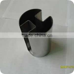 201 304 Round Double Stainless Steel Slotted Pipe For Glass Railing thumbnail-1