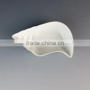 Small Ceramics/porcelain Type Eco-friendly Shell Shape High White Dish thumbnail-1