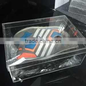 Custom Transparent Acrylic Shoes Box With Lid Used in Family/Durable Shoebox thumbnail-1