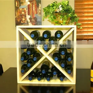 Wine Bottle Shelf/Wine Rack Storage Cube in Pine thumbnail-1