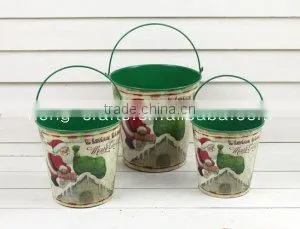 Metal Buckets Outdoor Christmas Decorations thumbnail-1