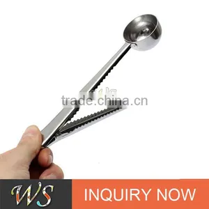 WS-SP001 Food Grade Certificated Qualify Stainless Steel Coffee Spoon Coffee Measuring Spoon With Clip and Customizing Design thumbnail-1