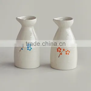 220ML Hand Painting Japanese Style Ceramic Sake Bottle, Vintage Ceramic Wine Bottle thumbnail-1