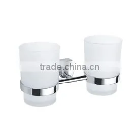 OEM FOR KOHLER MANUFACTURER WALL MOUNTED DOUBLE TUMBLER HOLDER WITH CHROME PLATED EUROPE DESIGN thumbnail-1