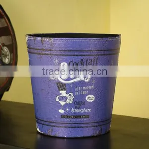 Inno-crea Home Office Waterproof Decorative Leather Trash Can thumbnail-5