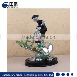 Wholesale Resin Model Racing Bicycle Player Scultpture Sports Medal thumbnail-1