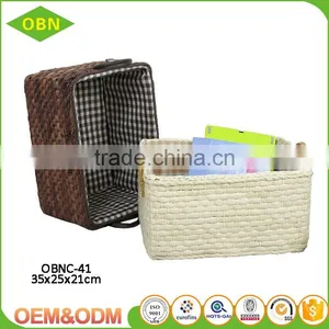 High Quality Large Wholesale Handmade Cheap Corn Husk Storage Baskets thumbnail-2
