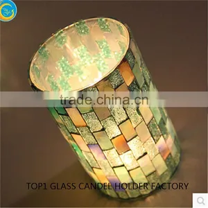 Mosaic Table Lamp With Soy Scented Candles thumbnail-1