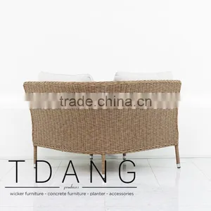 Harrison Outdoor Corner Bench - Vietnam Conversation Furniture - Resin Wicker thumbnail-4
