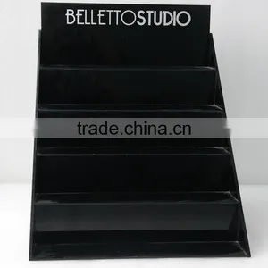 Custom 5 Tier Black Perspex Organic Glass Acrylic Displays and Shelf thumbnail-2
