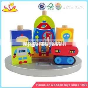 Wholesale Lovely Wooden Stacking Blocks Game Toy Top Sale Wooden Stacking Blocks Game W13D047 thumbnail-4