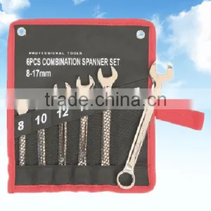 6 Pcs Forged Carbon Steel Combination Spanner Set / Wrench Set thumbnail-1