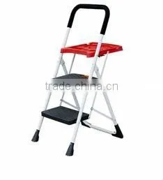 With Red Tool Tray&Hot Sale&2 PP+1Plastic Step Ladder thumbnail-1