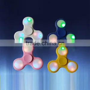2017 Shine LED Hand Spinner Tri Fidget Finger Spinner EDC Spin Stress Focus Desk Toy thumbnail-2
