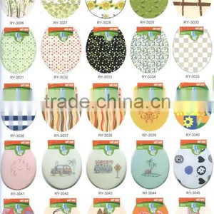 Colorful Soft Sponge Bathroom Pvc Toilet Seat thumbnail-1