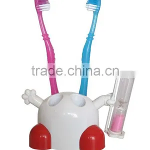 Sandglass Toothbrush Stand and Sand Timer (red Color) thumbnail-1