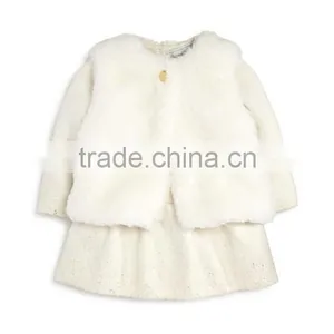 Infant Girls' Faux Fur Vest Wholesale Children's Boutique Clothing Kids Clothes HSC5623 thumbnail-4