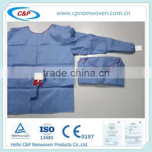 Disposable Sterile Reinforced Surgical Gown in SMS/SMMS Materials for Operation thumbnail-1