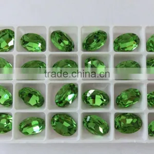 18*25mm Cheap Bling Sew on Oval Stone Factory Sell Garment Beads thumbnail-4